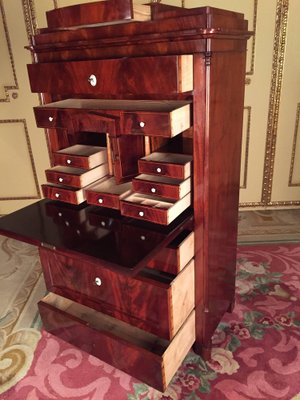 19th Century Biedermeier Secretaire in Mahogany, 1830-1850s-FLW-1401897