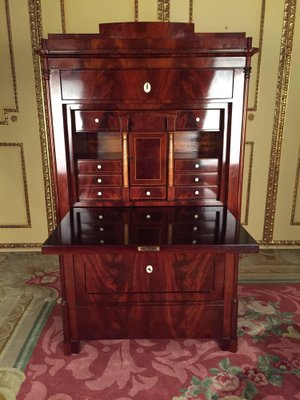 19th Century Biedermeier Secretaire in Mahogany, 1830-1850s-FLW-1401897