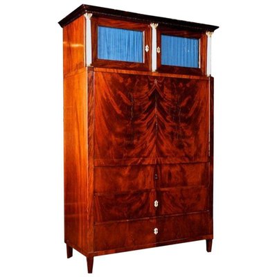 19th Century Biedermeier Style Cuba Mahogany Secretaire-FLW-1401846