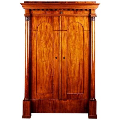 19th Century Biedermeier Style Mahogany Armoire-FLW-1401830