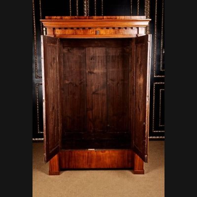 19th Century Biedermeier Style Mahogany Armoire-FLW-1401830