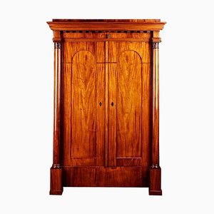 19th Century Biedermeier Style Mahogany Armoire-FLW-1401830