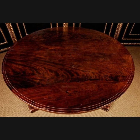 19th Century Biedermeier Style Mahogany Dining Table