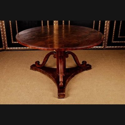 19th Century Biedermeier Style Mahogany Dining Table-FLW-1401922