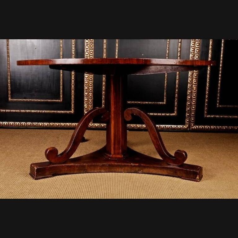 19th Century Biedermeier Style Mahogany Dining Table