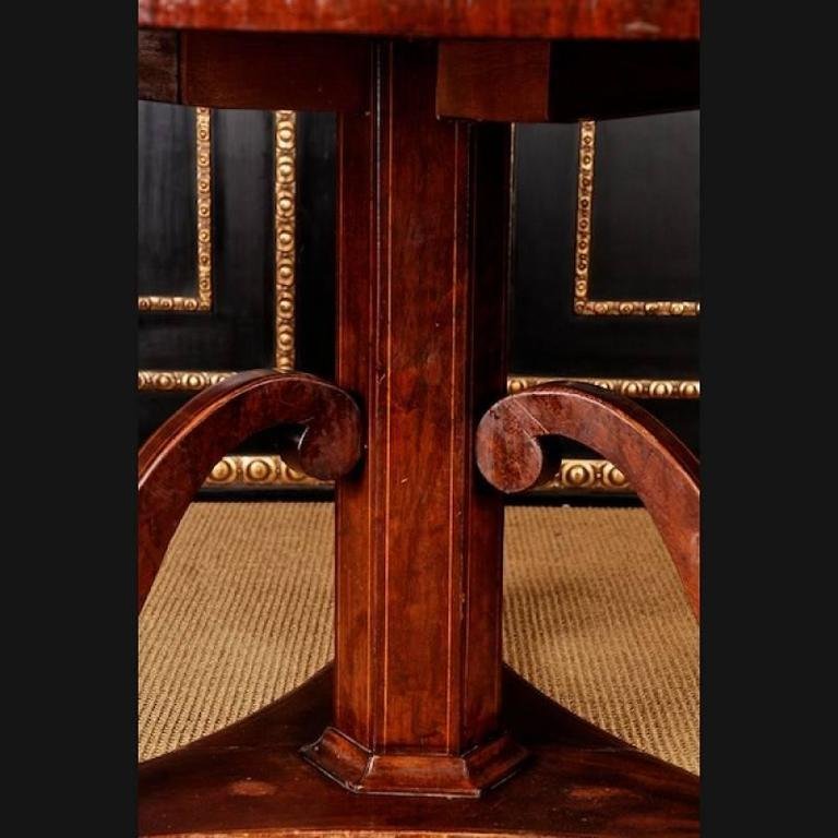 19th Century Biedermeier Style Mahogany Dining Table