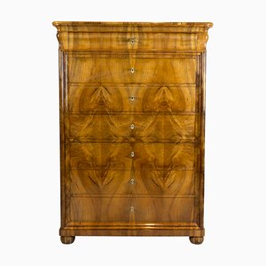 19th Century Biedermeier Walnut Chiffonier or High Chest of Drawers-WFJ-1072629