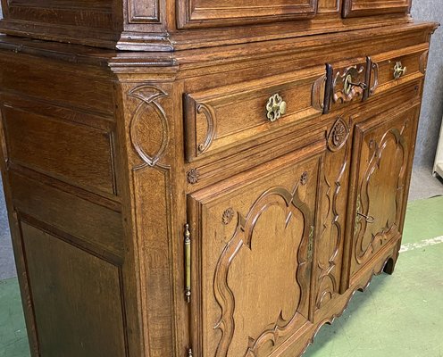 19th Century Blond Oak Double Buffet-QYF-673103