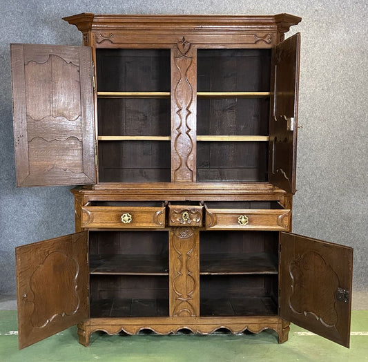 19th Century Blond Oak Double Buffet