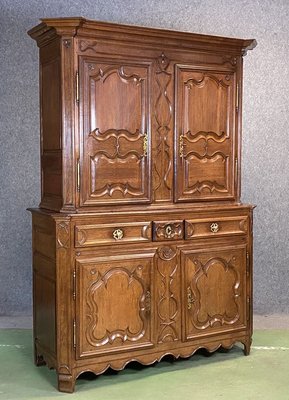 19th Century Blond Oak Double Buffet-QYF-673103