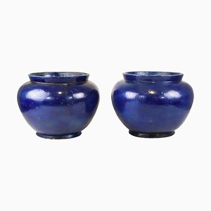 19th Century Blue Terracotta Vases, Set of 2-ZCI-752095