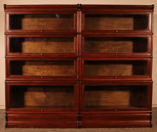 19th Century Bookcases in Mahogany from Globe Wernicke, Set of 2