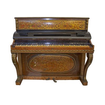 19th Century Boulle Vertical Piano-IYX-1792443