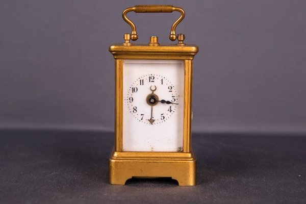 19th Century Brass Travel Clock-FLW-1401931