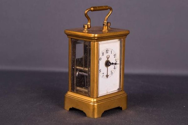 19th Century Brass Travel Clock-FLW-1401931