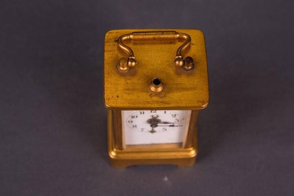 19th Century Brass Travel Clock-FLW-1401931