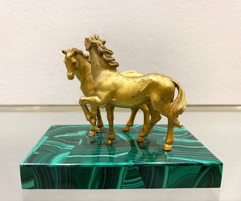 19th Century Bronze and Malachite Sculpture-NPC-726519