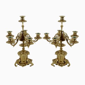 19th Century Bronze Candlelabra, Set of 2-RVK-1196208