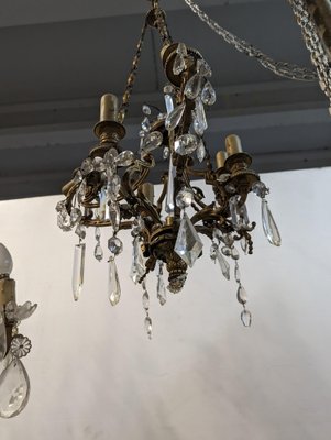 19th Century Bronze Chandelier with Tassels-HLV-1819768