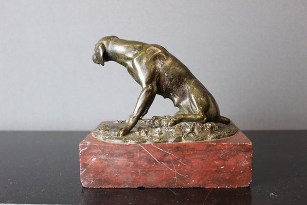 19th Century Bronze Hunting Dog Figurine-BCR-1366816