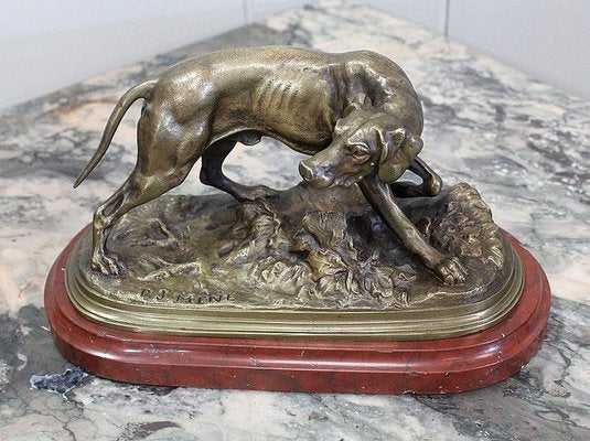 19th Century Bronze of A Braque Dog by P.j Mêne-RVK-805886