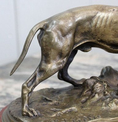 19th Century Bronze of A Braque Dog by P.j Mêne-RVK-805886