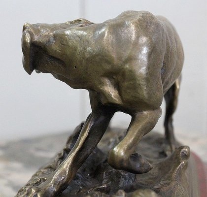 19th Century Bronze of A Braque Dog by P.j Mêne-RVK-805886