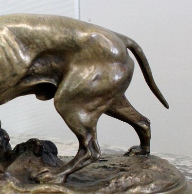 19th Century Bronze of A Braque Dog by P.j Mêne-RVK-805886