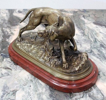 19th Century Bronze of A Braque Dog by P.j Mêne-RVK-805886