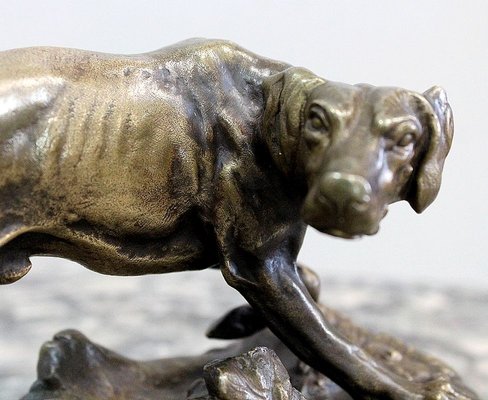 19th Century Bronze of A Braque Dog by P.j Mêne-RVK-805886