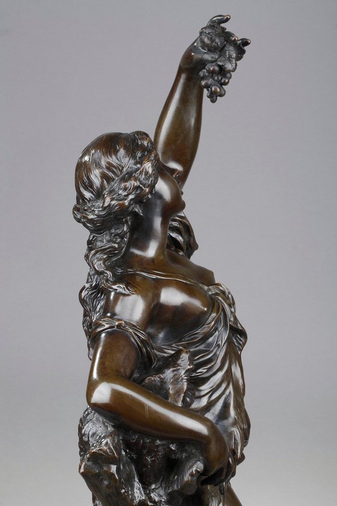 19th Century Bronze Statue of Bacchante