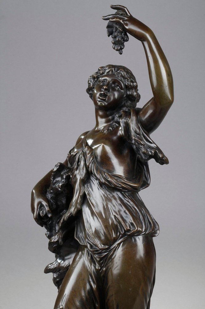 19th Century Bronze Statue of Bacchante