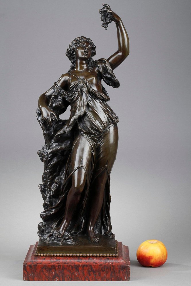 19th Century Bronze Statue of Bacchante