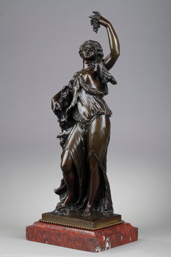 19th Century Bronze Statue of Bacchante