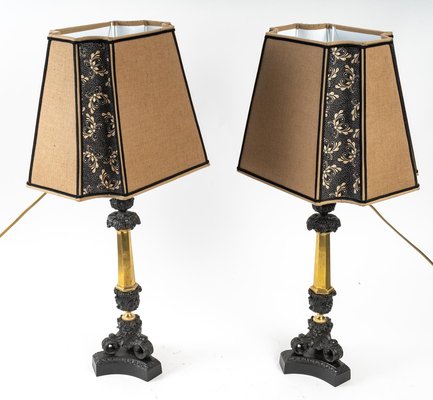 19th Century Bronze Table Lamps, Set of 2-UQL-1183365