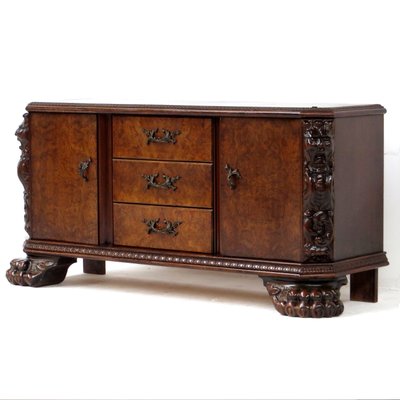 19th Century Burr Walnut Sideboard, 1890s-UBE-1417661