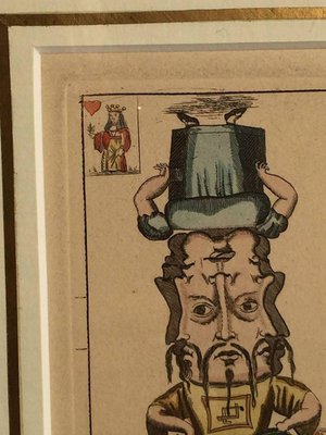 19th Century Caricature Playing Cards in Frame-UCH-1224732