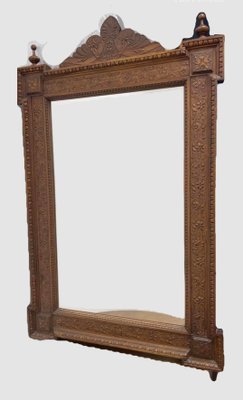 19th Century Carved Oak Mirror, Germany-YBH-2027885