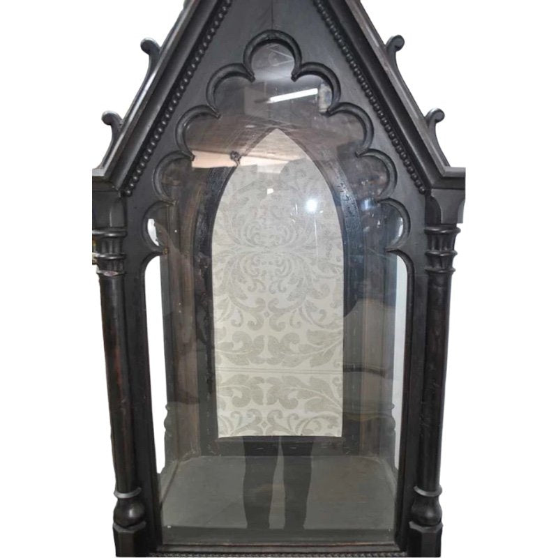 19th Century Carved Walnut Wooden Niche