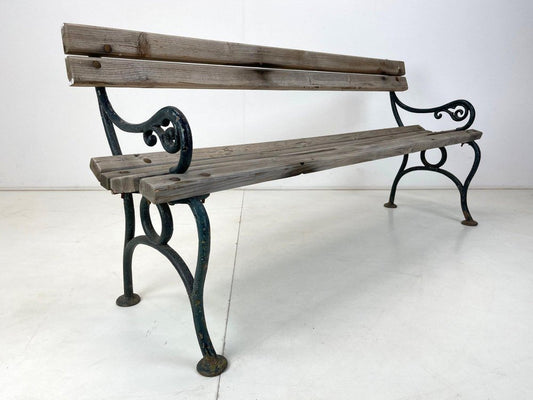 19th Century Cast Iron and Wood Bench