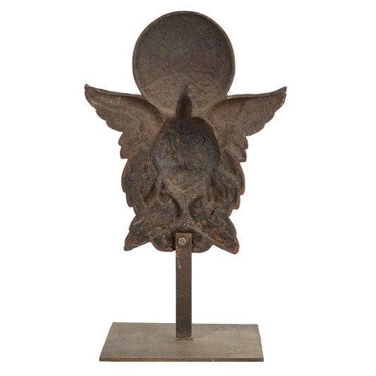 19th Century Cast Iron Angel on Base