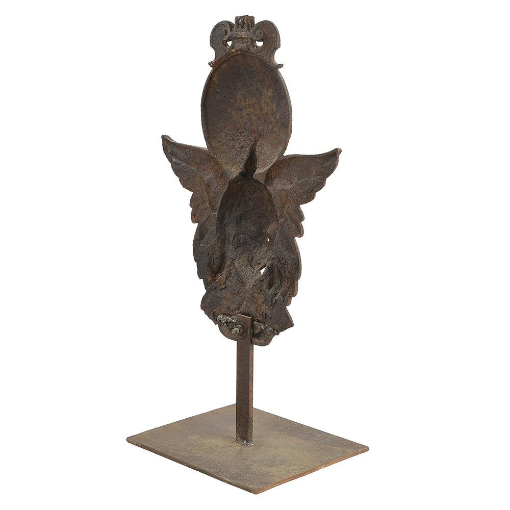 19th Century Cast Iron Angel on Base