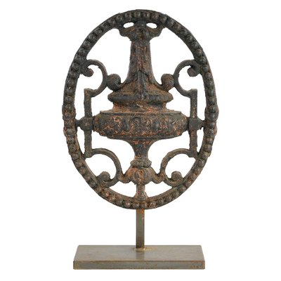 19th Century Cast Iron Convent Ornament on Base-NQ-1788063