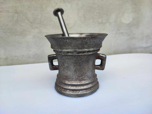 19th Century Cast Iron Mortar