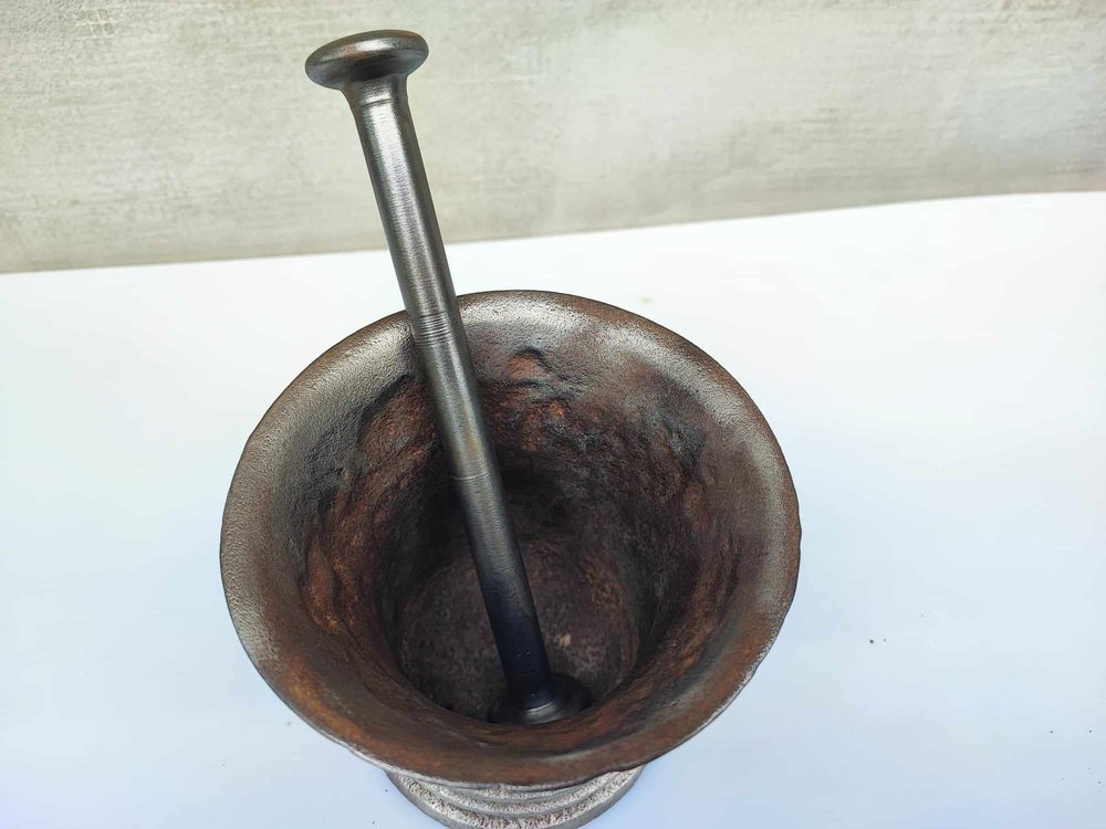 19th Century Cast Iron Mortar