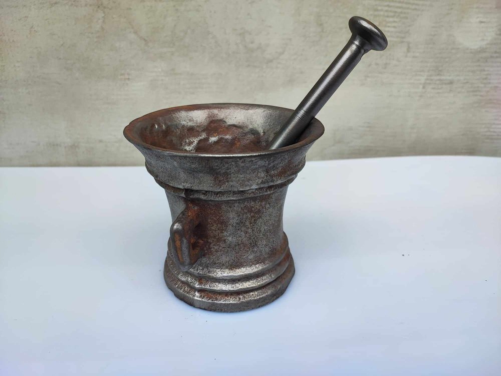 19th Century Cast Iron Mortar