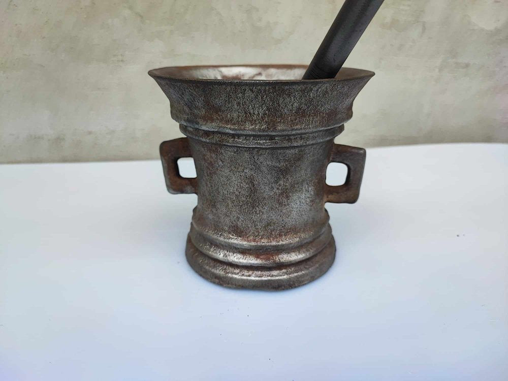 19th Century Cast Iron Mortar