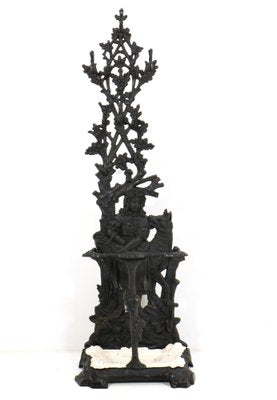 19th Century Cast Iron Red Riding Hood & the Wolf Porte Manteau or Hall Stand, 1890s-MY-1444877