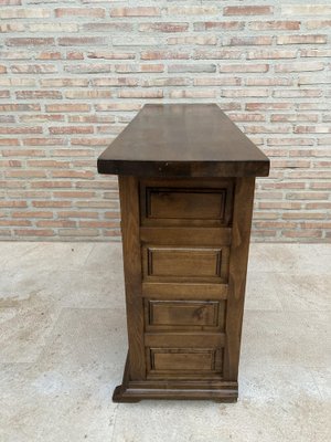 19th Century Catalan Spanish Baroque Credenza or Buffet with Two Drawers in Carved Walnut-NOU-962100