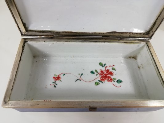 19th Century Ceramic Chinoiserie Box, France-HNE-1361907